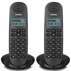 BRONDI LOTUS TWIN (NERO) - TELEFONO CORDLESS DOPPIO