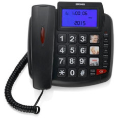 BRONDI BRAVO 90 LCD (NERO) - TELEFONO CORDED - TASTI GRANDI - VIVAVOCE - DISPLAY - AUDIO BOOST - COMPATIBILE CON APPARECCHI