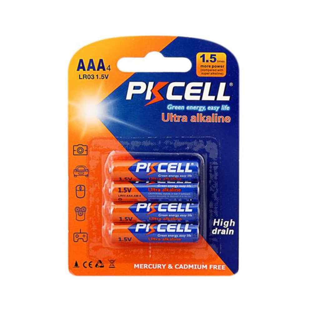 PKCELL ULTRA ALCALINE LR03 - BLISTER 4 MINISTILO AAA - CONF. DA 10 BLISTER