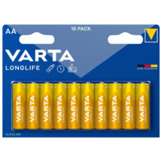 VARTA LONGLIFE - BLISTER 10 BATTERIE STILO AA