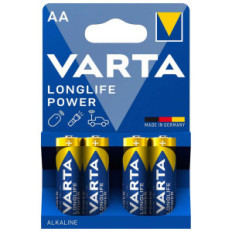 VARTA LONGLIFE POWER - BLISTER 4 BATTERIE STILO AA