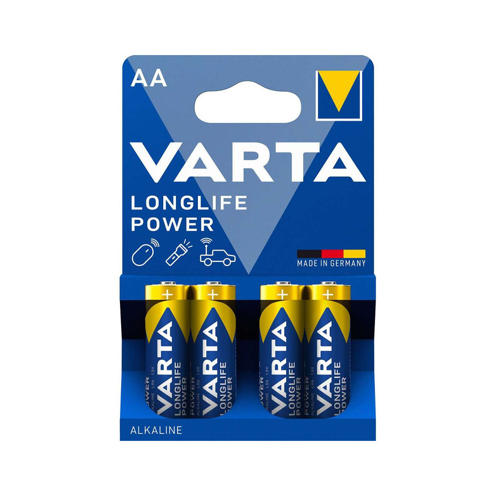 VARTA LONGLIFE POWER - BLISTER 4 BATTERIE STILO AA