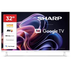 SHARP 32HF2265EW - 32" GOOGLE TV LED HD - FRAMELESS - AUDIO DOLBY DIGITAL+ / DTS HD - CHROMECAST - WHITE - IT
