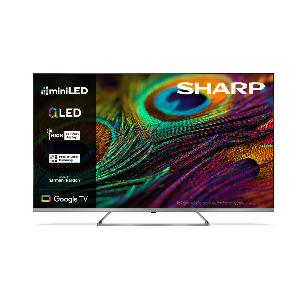 SHARP 55JP7265E - 55" GOOGLE TV MINILED QLED 4K - FRAMELESS - HARMAN / KARDON - AUDIO DOLBY DIGITAL+ / DTS HD - CHROMECAST -