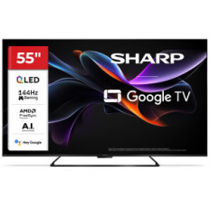 SHARP 55HR7265E - 55" GOOGLE TV QLED 144Hz 4K AI - FRAMELESS - STAND CENTRALE - HARMAN / KARDON - DOLBY VISION DIGITAL+ / DTS