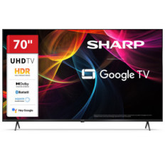 SHARP 70HL4265E - 70" GOOGLE TV 4K LED - FRAMELESS - TV SAT CERTIFICATO - HDR - AUDIO HARMAN KARDON - BLACK - IT