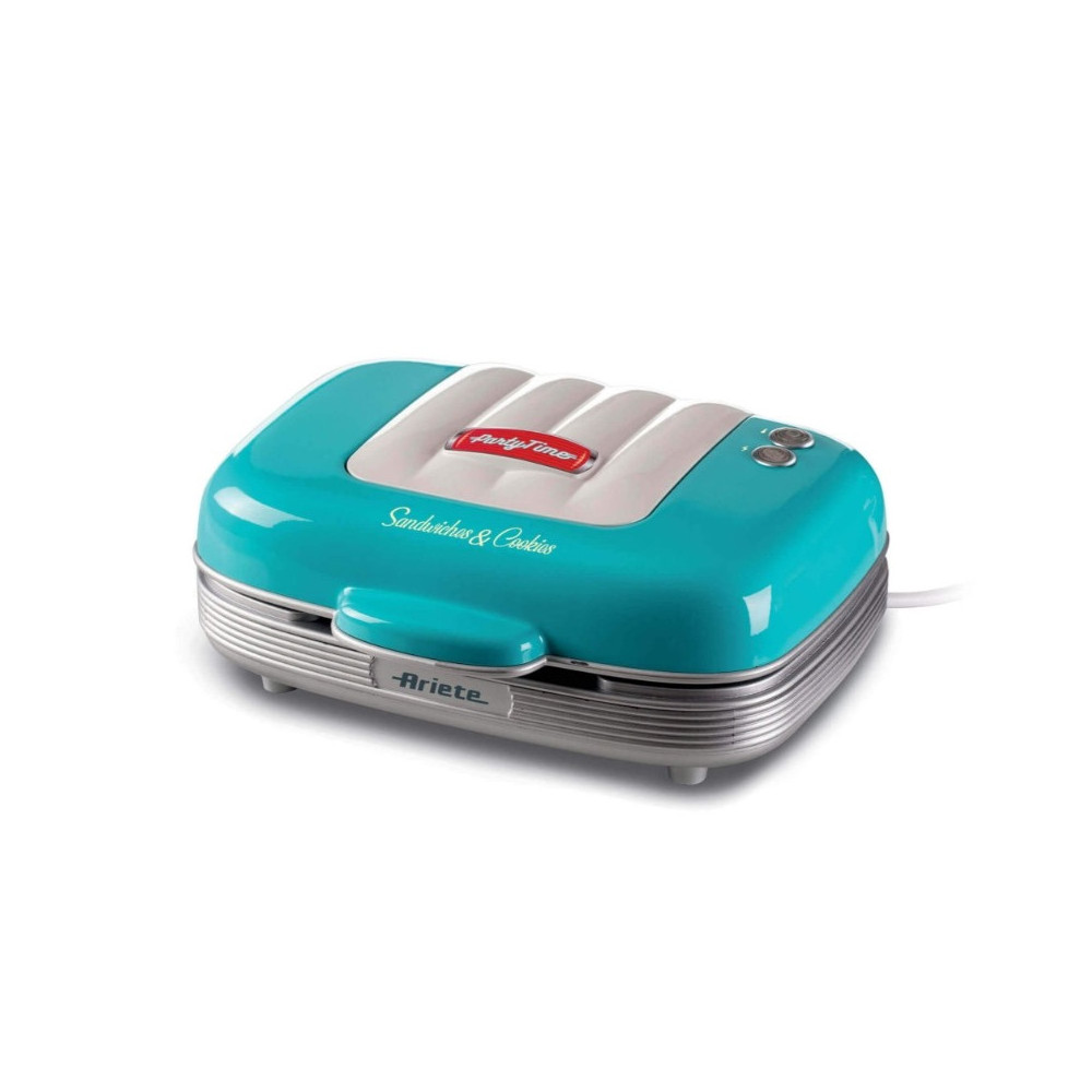ARIETE SANDWICHES & COOKIES AZZURRO (PARTY TIME) (1972/01) - PIASTRA ELETTRICA MULTIFUNZIONE - 700W