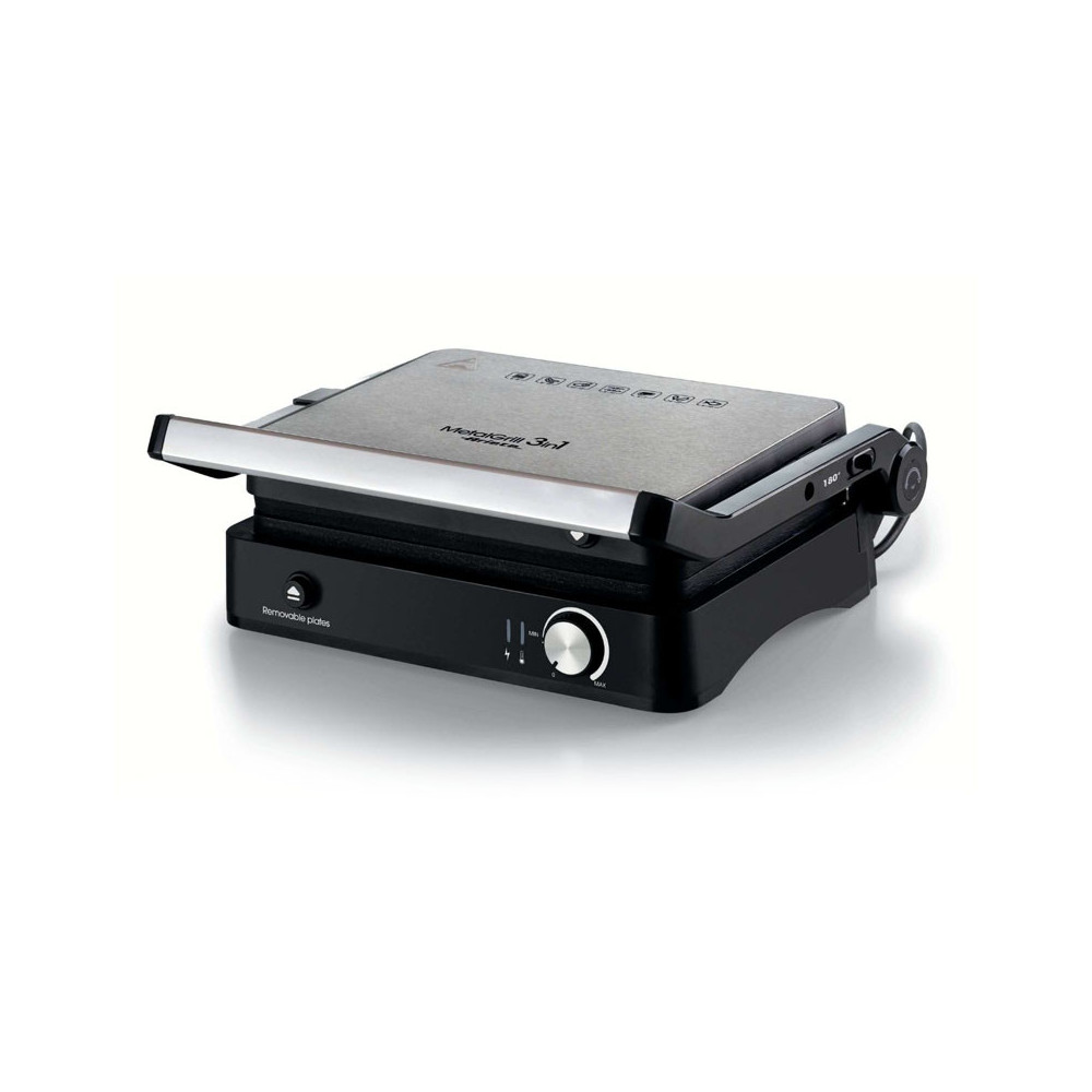 ARIETE METAL GRILL 3 IN 1 (1934/00) - PIASTRA ELETTRICA ANTIADERENTE - APERTURA 180 GRADI - 2000W