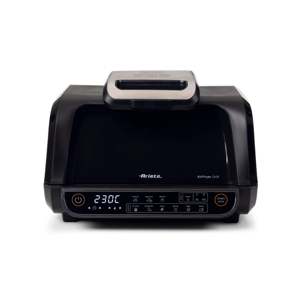ARIETE AIR FRYER GRILL 2IN1 (4635/00) - FRIGGITRICE AD ARIA + GRIGLIA / BISTECCHIERA - 8L - TOUCH CONTROL - 8 PROGRAMMI COTTURA