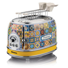 ARIETE TOASTER POSITANO EDITION (155) - TOSTAPANE ELETTRICO IN METALLO - 6 LIVELLI DORATURA - ESPULSIONE AUTOMATICA - 2 FETTE