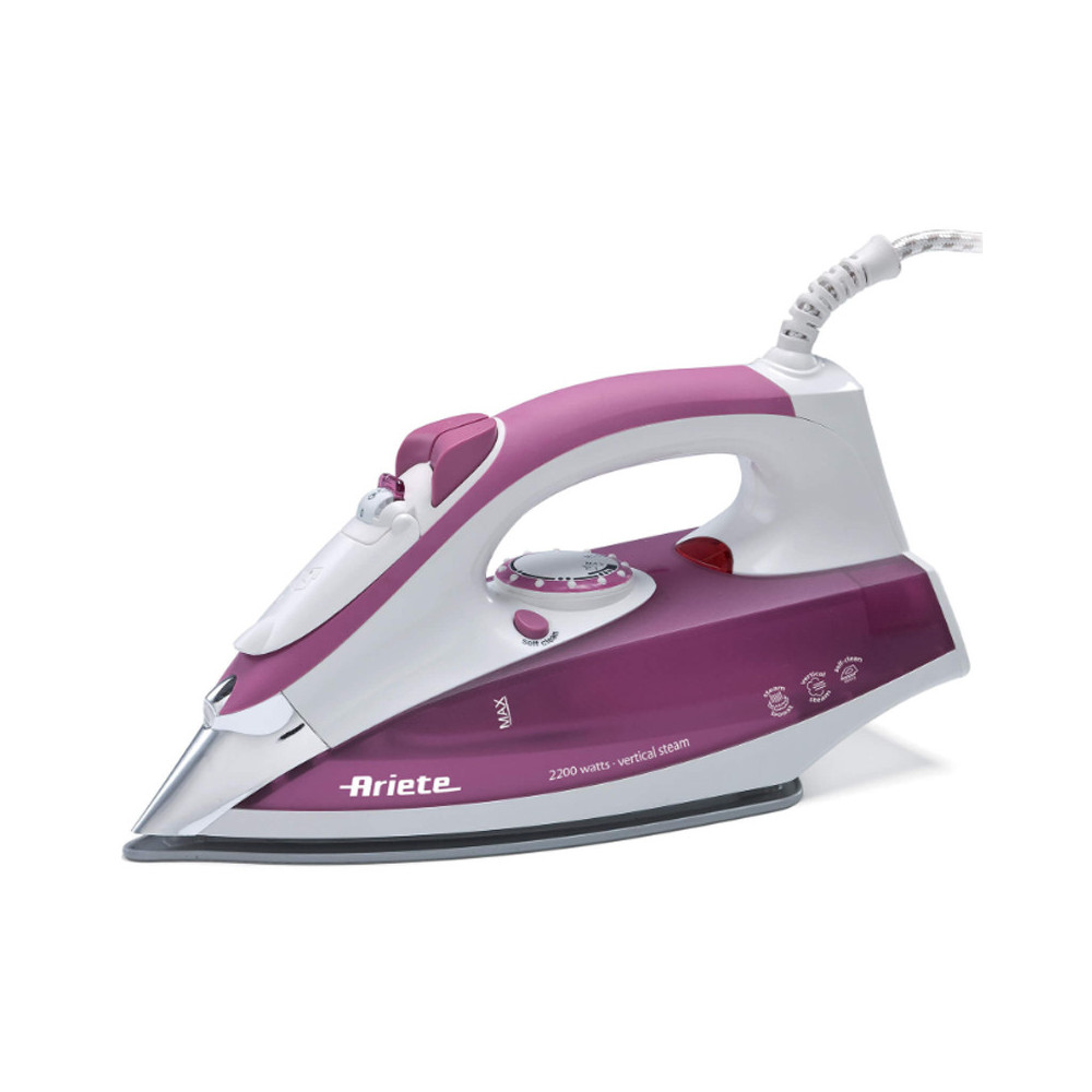 ARIETE STEAM IRON 2200 (6215/00) - FERRO DA STIRO - PUNTA SLIM - PIASTRA ACCIAIO INOX - COLPO VAPORE - SELF CLEANING - 2200W