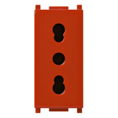Vimar PLANA 14203.R Bpresa SICURY 2P+T 16 A 250 V, per linee dedicate, rosso