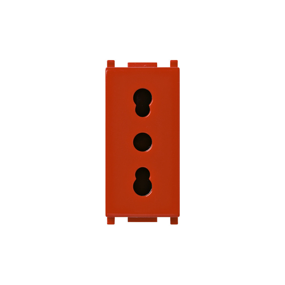 Vimar PLANA 14203.R Bpresa SICURY 2P+T 16 A 250 V, per linee dedicate, rosso