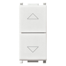 Vimar PLANA 14062 Due pulsanti interbloccati 1P NO + 1P NO 10 A 250 V, con frecce direzionali, bianco