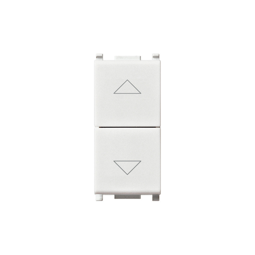 Vimar PLANA 14062 Due pulsanti interbloccati 1P NO + 1P NO 10 A 250 V, con frecce direzionali, bianco