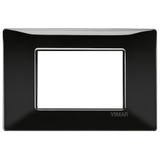 Vimar PLANA 14653.05 Placca 3 moduli, tecnopolimero, nero