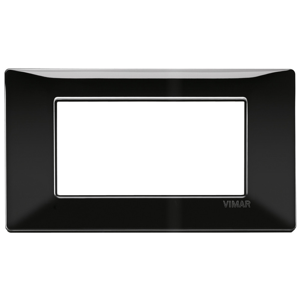 Vimar PLANA 14654.05 Placca 4 moduli, tecnopolimero, nero
