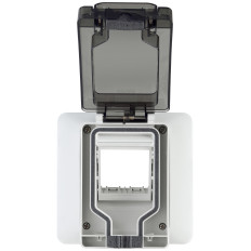 Vimar 14963 Calotta stagna IP55 a spina inserita, 2 moduli Eikon, Arké e Plana, per installazione su scatola da incasso 3 moduli