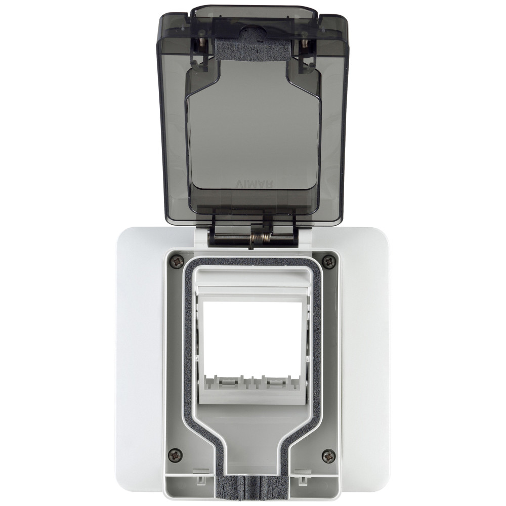 Vimar 14963 Calotta stagna IP55 a spina inserita, 2 moduli Eikon, Arké e Plana, per installazione su scatola da incasso 3 moduli