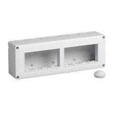 Vimar 14837 Contenitore da parete IP40, 8 moduli Eikon, Arké e Plana (4+4 in orizzontale)