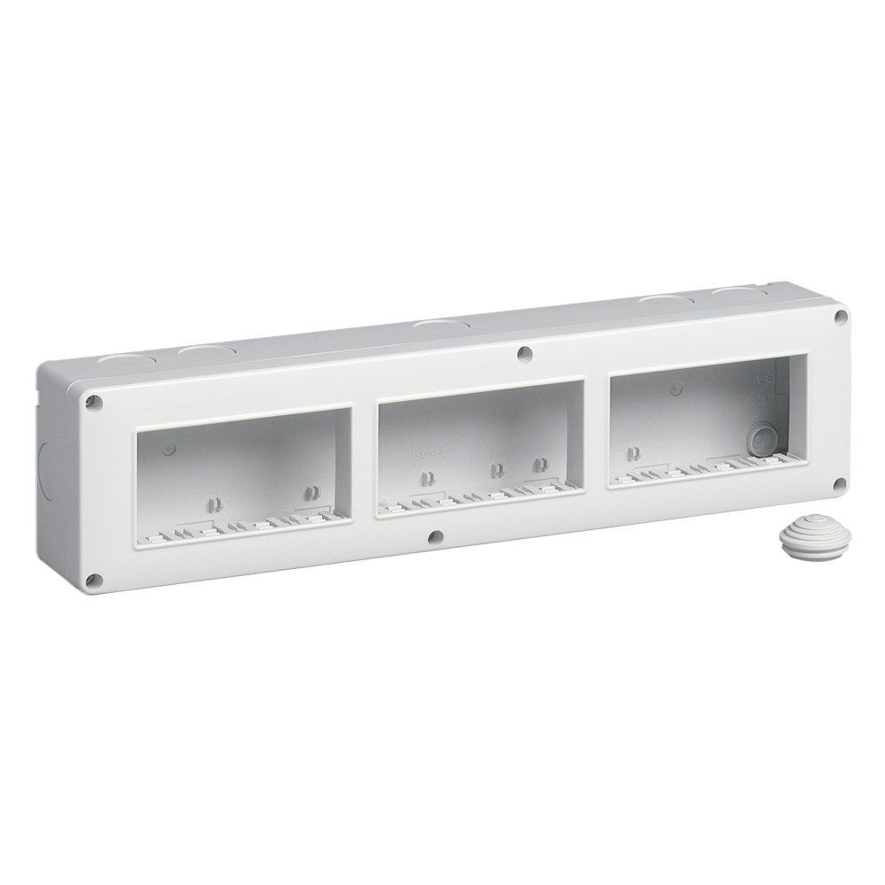 Vimar 14838 Contenitore da parete IP40, 12 moduli Eikon, Arké e Plana (4+4+4 in orizzontale)