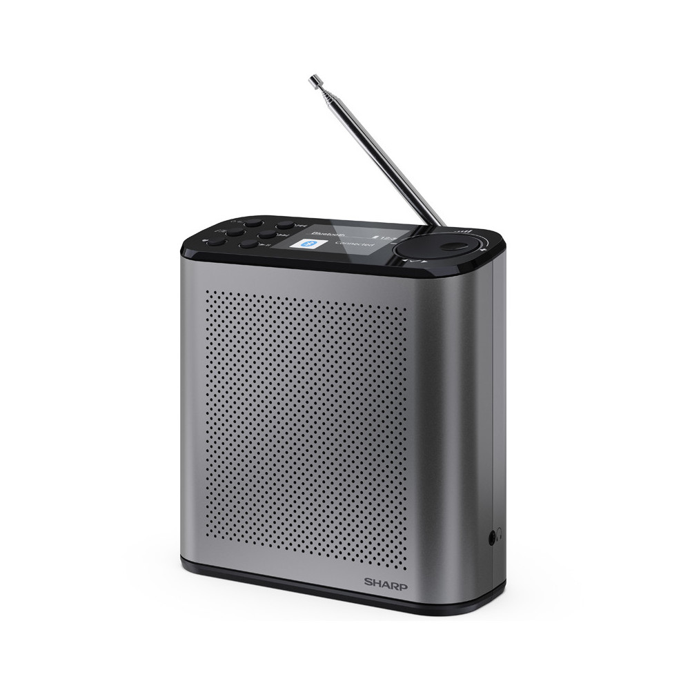 SHARP OSAKA DR-P530(GY) - RADIO DIGITALE PORTATILE - DAB/DAB+ - 2.4"" SLIDE SHOW DISPLAY - BLUETOOTH 5.3 - STORM GREY