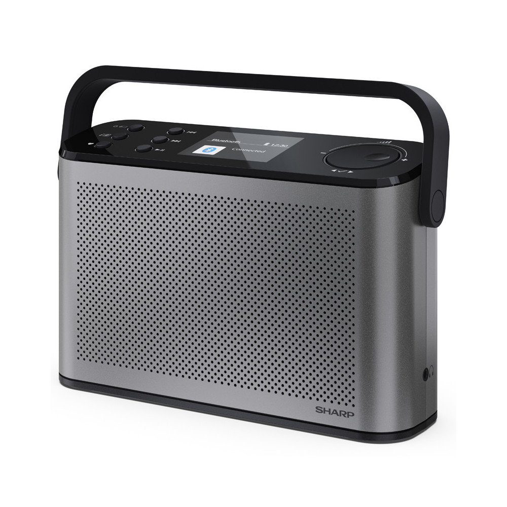 SHARP OSAKA DR-P540(GY) - RADIO DIGITALE PORTATILE - DAB/DAB+ - 2.4" SLIDE SHOW DISPLAY - BLUETOOTH 5.3 - STORM GREY