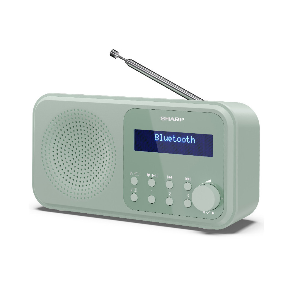 SHARP TOKYO DR-P420(GN) - RADIO DIGITALE PORTATILE - DAB/DAB+ - LCD MONOCROMATICO - BLUETOOTH 5.0 - GREEN