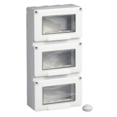 Vimar 14913 Contenitore da parete IP55, 12 moduli Eikon, Arké e Plana (4+4+4 in verticale)