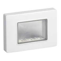 Vimar 14943.01 Calotta da parete IP55, 3 moduli Eikon, Arké e Plana, con viti, per scatole da incasso 3 moduli, bianco