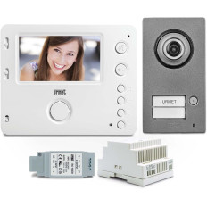 URMET Kit monofamiliare video con pulsantiera Mikra2 e videocitofono vivavoce Mìro, sistema 2 fili