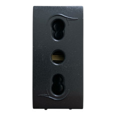 Marlanvil Onda 7779 Presa Bivalente 10/16A 250V, Antracite, 1 modulo