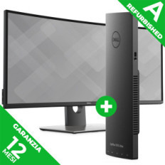 DELL OPTIPLEX 7070 ULTRA (REFURBISHED) - DESKTOP MINI PC - CPU INTEL i7 G8 - RAM 8GB - SSD 256GB - W11P - 1Y + DELL ULTRASHARP