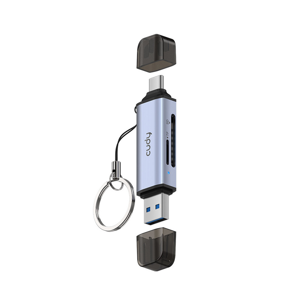 CUDY UH200 - CARD READER USB-A / USB-C 2 IN 1