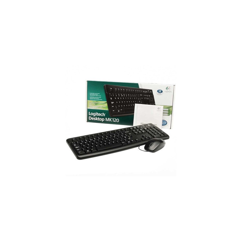 TASTIERA + MOUSE LOGITECH MK120 BLACK 920-002543