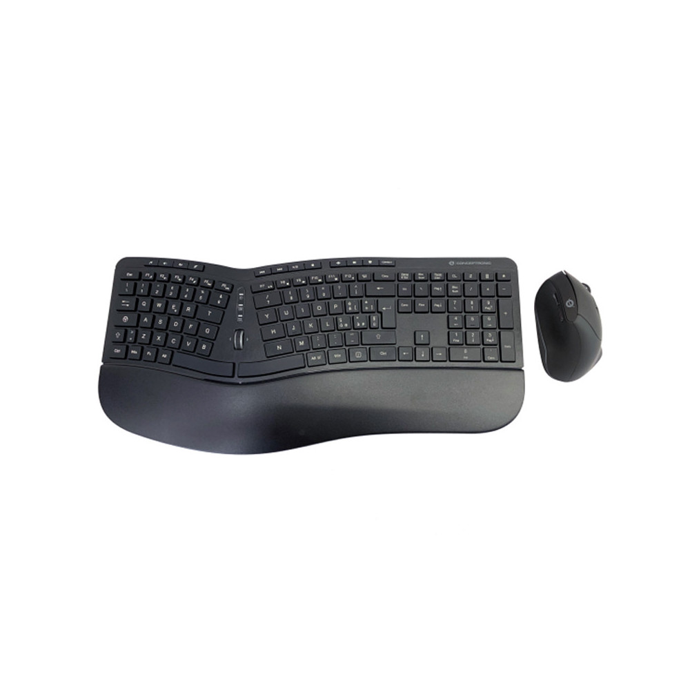 CONCEPTRONIC ORAZIO02IT - KIT TASTIERA + MOUSE WIRELESS - FORMA ERGONOMICA - SOFT TOUCH - DPI SWITCH (800/1200/1600)