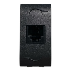 Marlanvil Onda 7764.4 Presa Telefonica RJ11 6P/4C, Antracite, 1 modulo