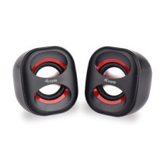 EQUIP 245331 - SPEAKER 2.0 - 6W - USB-A POWER - BLACK / RED