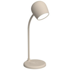 KREAFUNK ELLIE (DUSTY SAND) - LAMPADA DA TAVOLO CON SPEAKER BLUETOOTH E BASE CHARGER