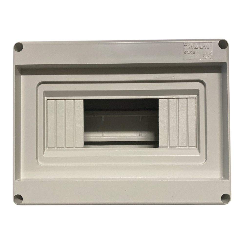 Centralino da PARETE barra DIN 4/8 moduli, senza portello, Grigio, IP40