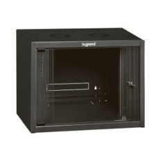 ARMADIO RACK LEGRAND 19" 12 UNITA'' DA MURO (A)625 x (L)600 x (P)450 BLACK PORTA IN VETRO