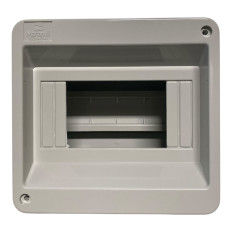 Centralino da PARETE barra DIN 4/6 moduli, senza portello, Grigio, IP40