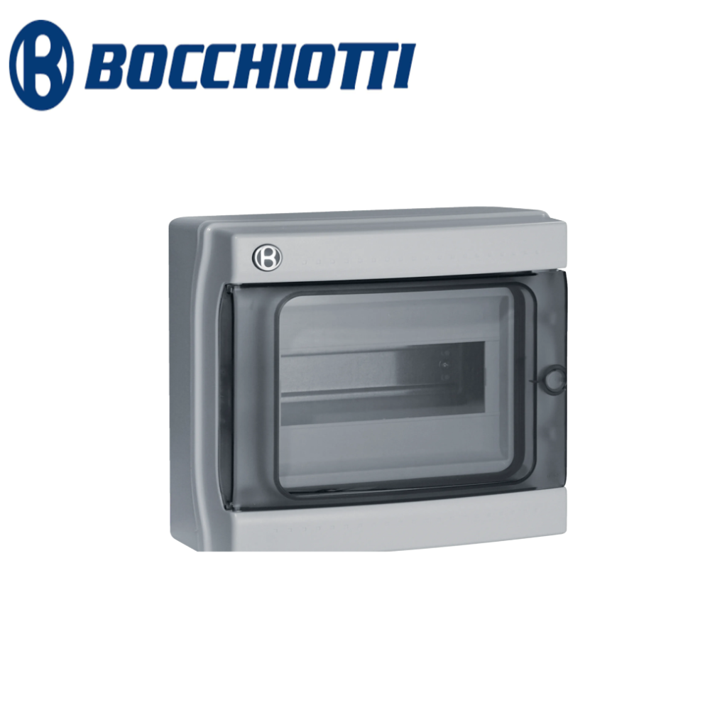 Centralino da parete 8 Moduli IP65 Porta fumé B06522 + B05161 SR65 Serratura portella
