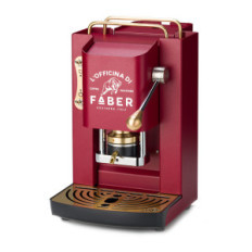 FABER PRO DELUXE ROSSO CILIEGIA - MACCHINA PER CAFFE'' - PRESSACIALDA IN OTTONE - ELETTROVALVOLA E TERMOSTATO 95 - TELAIO IN