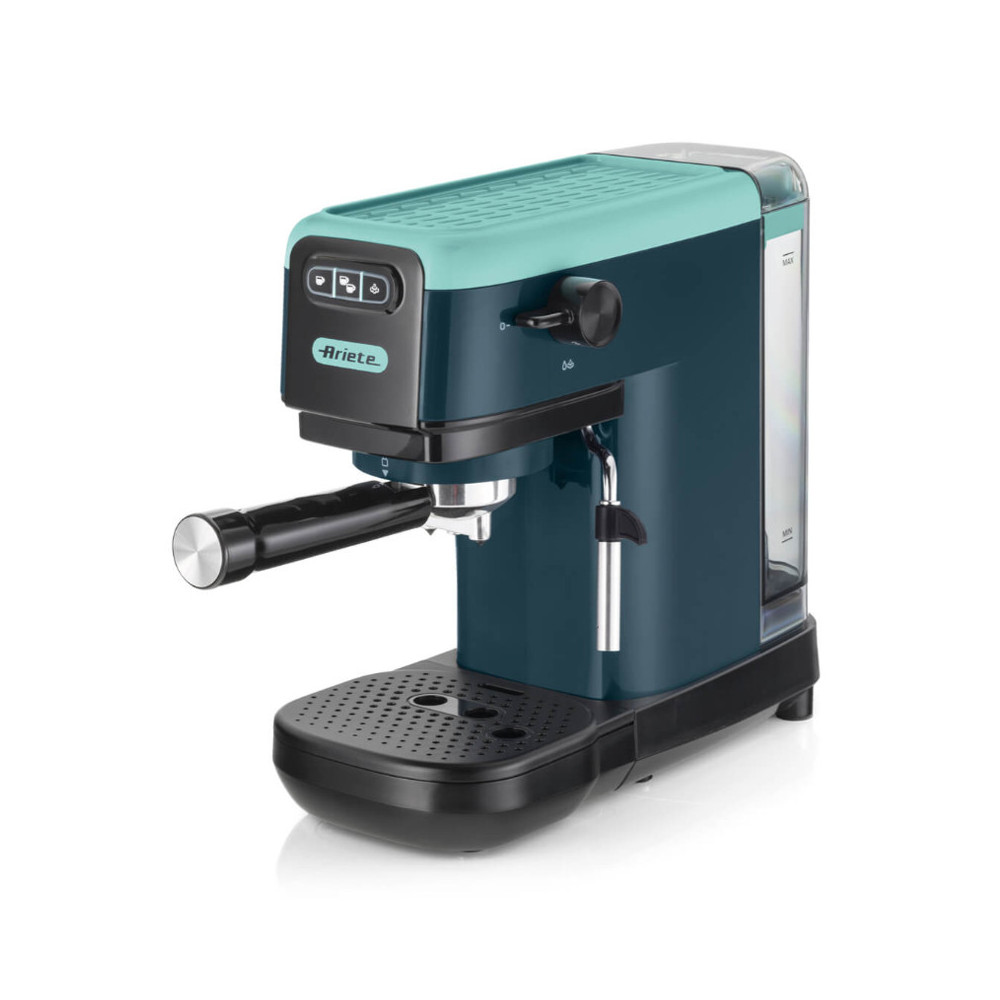 ARIETE LIGHT AQUAMARINE (1399/17) - MACCHINA PER CAFFE'' ESPRESSO - POLVERE E CIALDE - 1 O 2 TAZZE - CAPPUCCINATORE - PRESSIONE