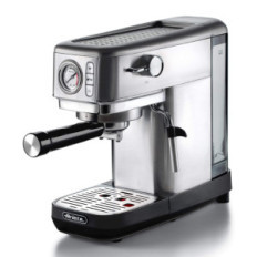 ARIETE METAL CON MANOMETRO (1381/10) - MACCHINA PER CAFFE'' ESPRESSO - POLVERE E CIALDE - 1 O 2 TAZZE - CAPPUCCINATORE -