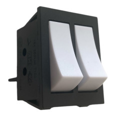 Interruttore DOPPIO da incasso 16A 250V, Bianco