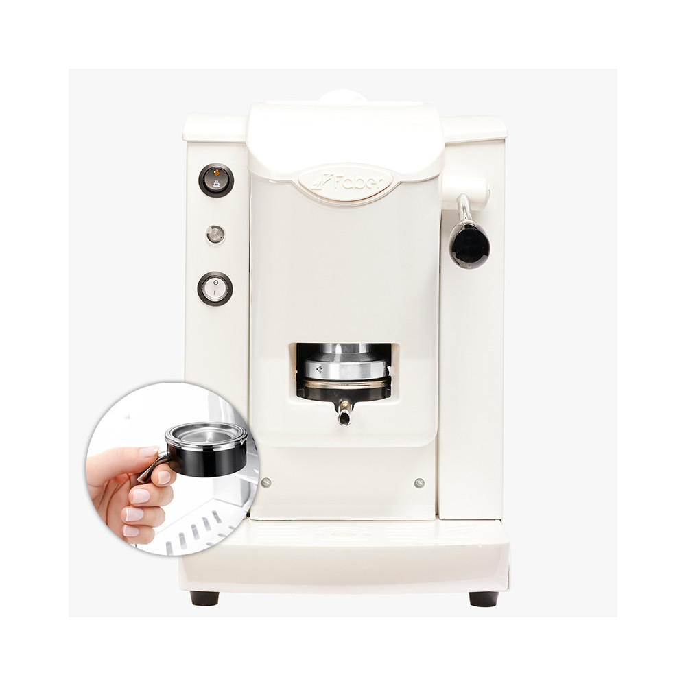 FABER SLOT PLAST LITE2.1 BIANCO (SPBIABLT2.1) - MACCHINA CAFFE A CIALDE - 95 GRADI - PORTACIALDE ESTRAIBILE