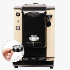 FABER SLOT PLAST LITE2.1 SABBIA NERO (SPSABNLT2.1) - MACCHINA CAFFE A CIALDE - 95 GRADI - PORTACIALDE ESTRAIBILE