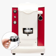 FABER SLOT PLAST LITE2.1 BORGOGNA BIANCO (SPBORBLT2.1) - MACCHINA CAFFE A CIALDE - 95 GRADI - PORTACIALDE ESTRAIBILE